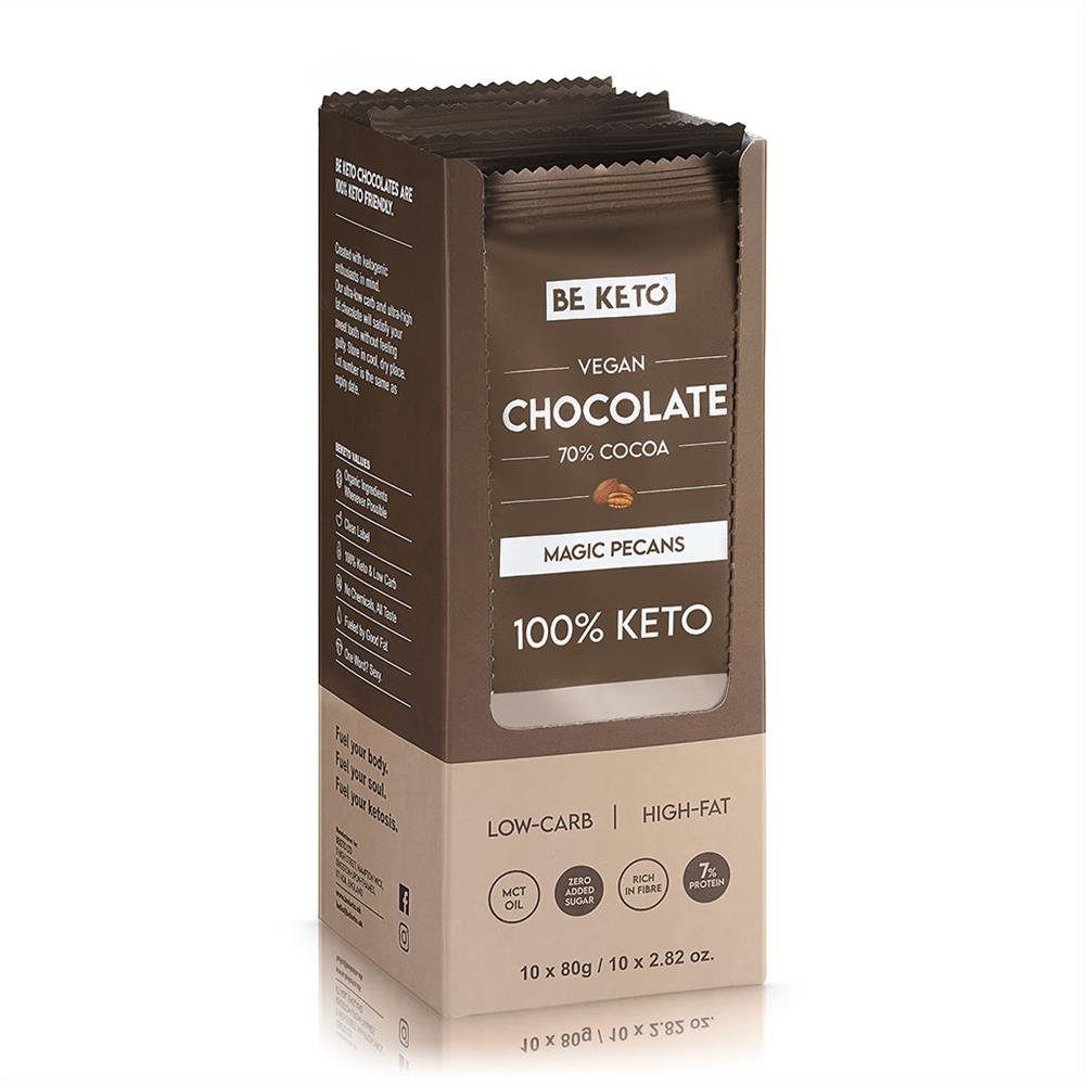 Vegan Keto Chocolate + MCT Magic Pecans 80g