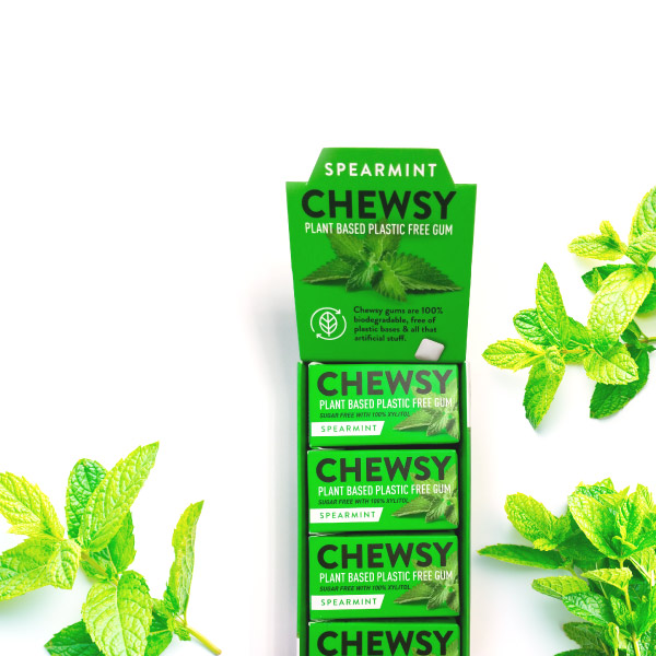 Chewsy Spearmint Gum (Pack of 12)