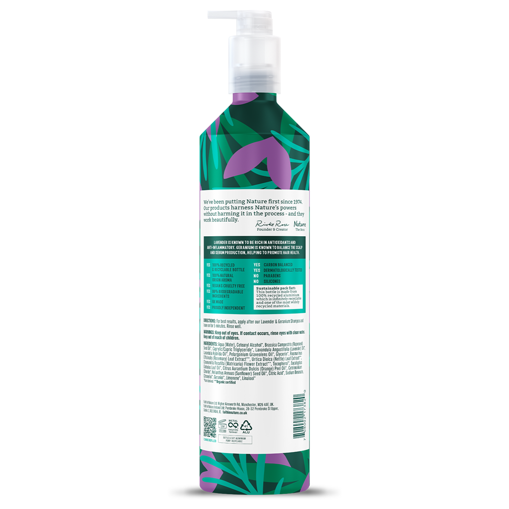 Lavender and geranium conditioner - 500ml aluminium