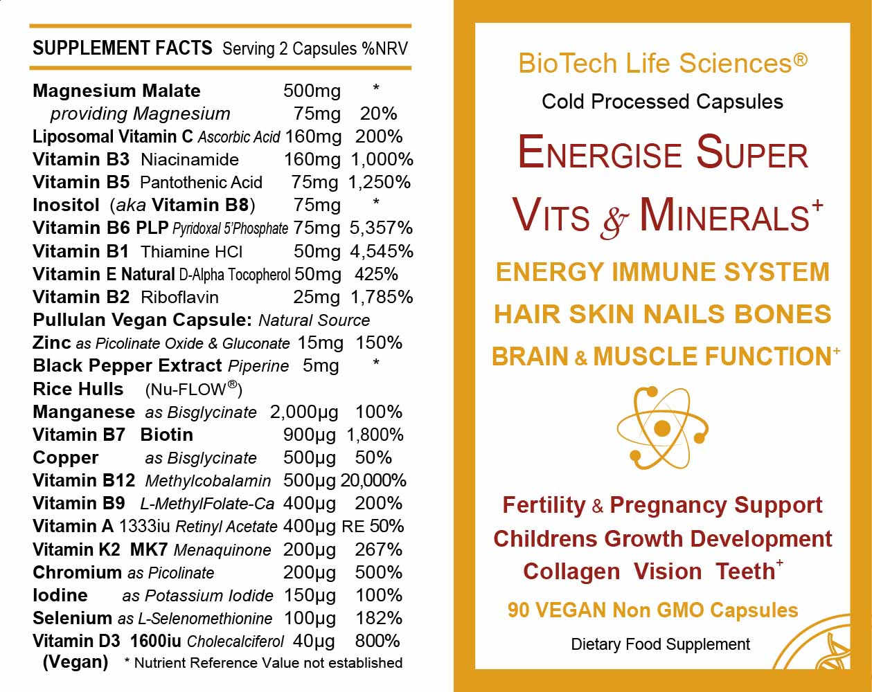 Energise Super Vitamins 90